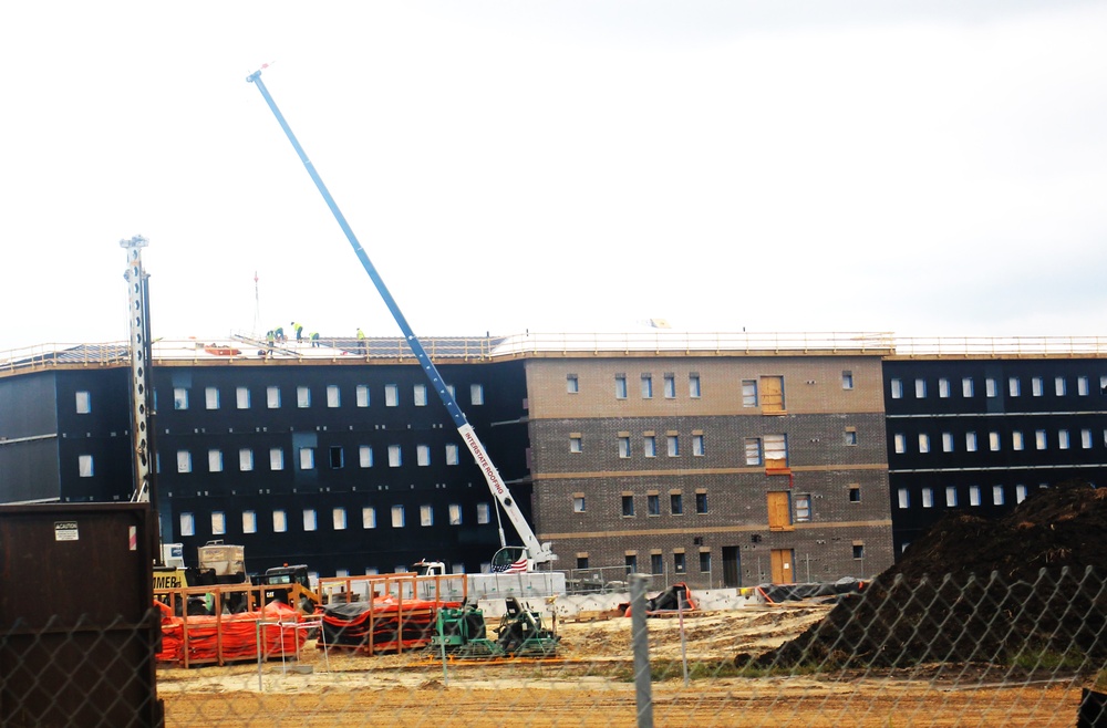 September 2024 construction operations for fiscal year 2023-funded barracks project at Fort McCoy