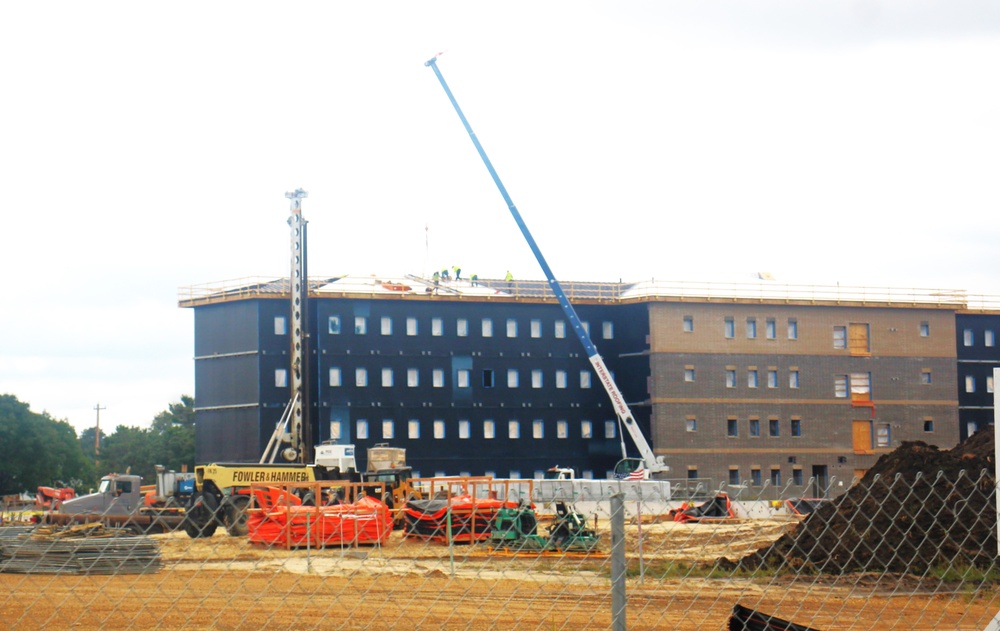 September 2024 construction operations for fiscal year 2023-funded barracks project at Fort McCoy