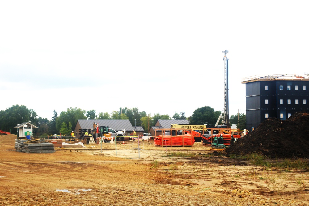 September 2024 construction operations for fiscal year 2023-funded barracks project at Fort McCoy