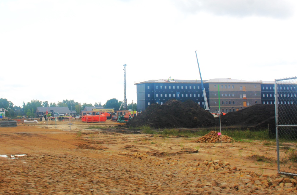 September 2024 construction operations for fiscal year 2023-funded barracks project at Fort McCoy