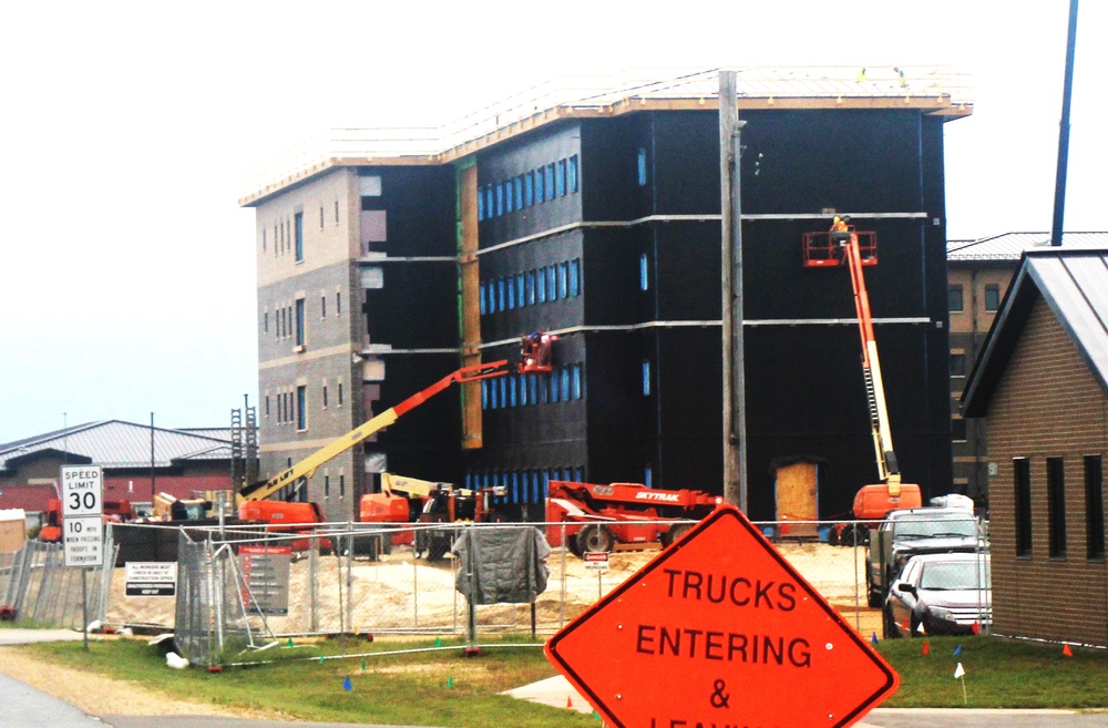 September 2024 construction operations for Fort McCoy South Barracks Project