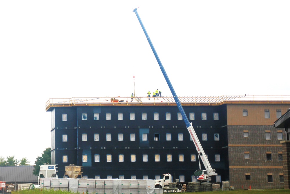 September 2024 construction operations for Fort McCoy South Barracks Project