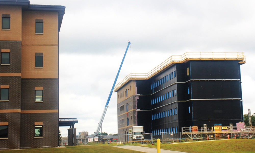 September 2024 construction operations for Fort McCoy South Barracks Project