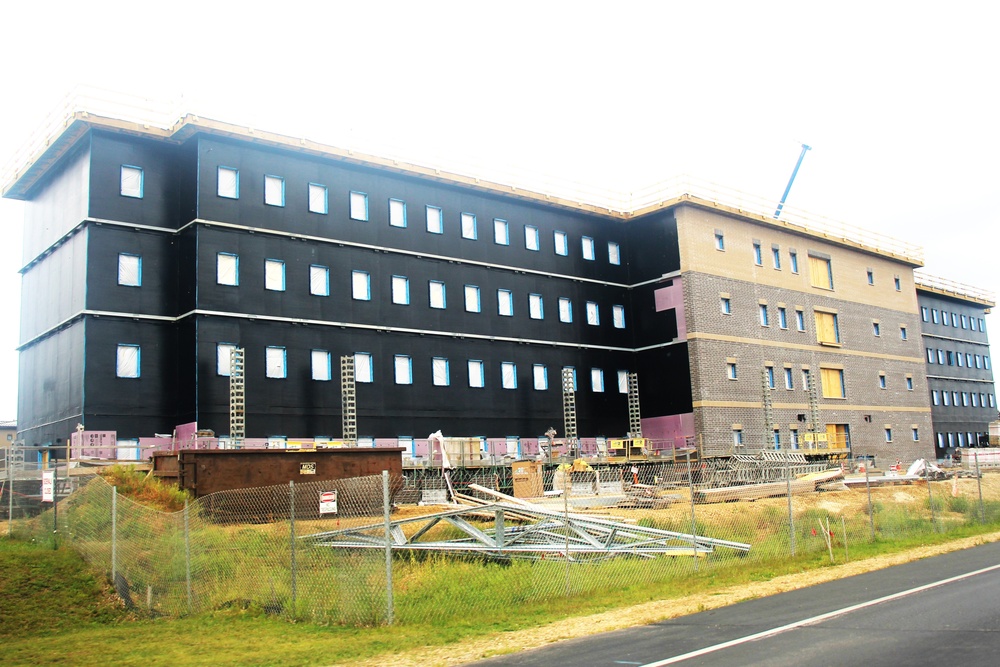 September 2024 construction operations for Fort McCoy South Barracks Project