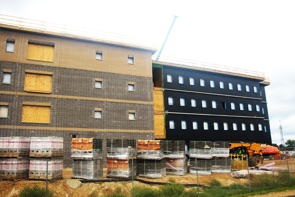 September 2024 construction operations for Fort McCoy South Barracks Project