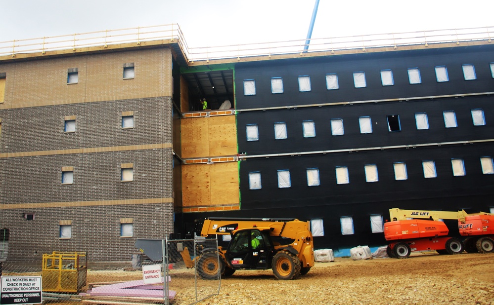 September 2024 construction operations for Fort McCoy South Barracks Project