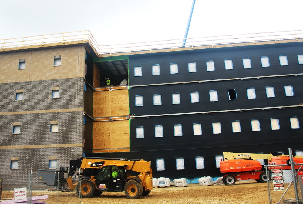 September 2024 construction operations for Fort McCoy South Barracks Project