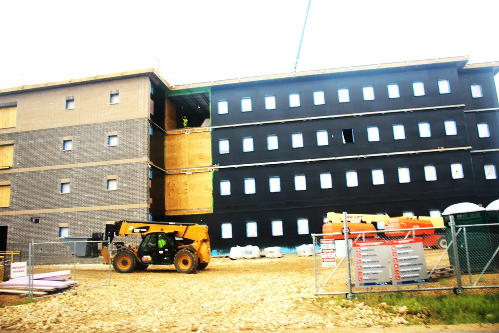 September 2024 construction operations for Fort McCoy South Barracks Project