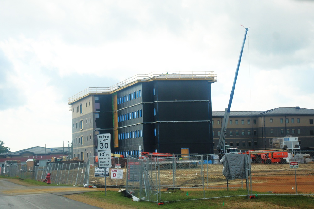 September 2024 construction operations for Fort McCoy South Barracks Project