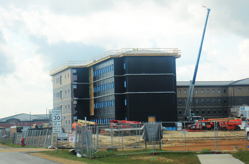 September 2024 construction operations for Fort McCoy South Barracks Project