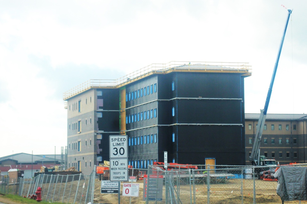 September 2024 construction operations for Fort McCoy South Barracks Project