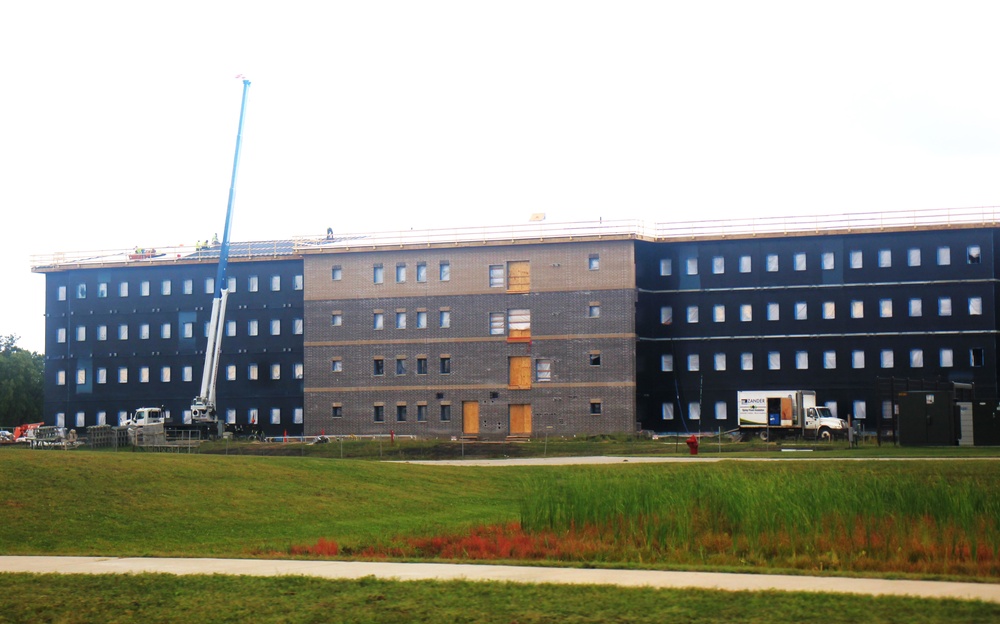 September 2024 construction operations for Fort McCoy South Barracks Project