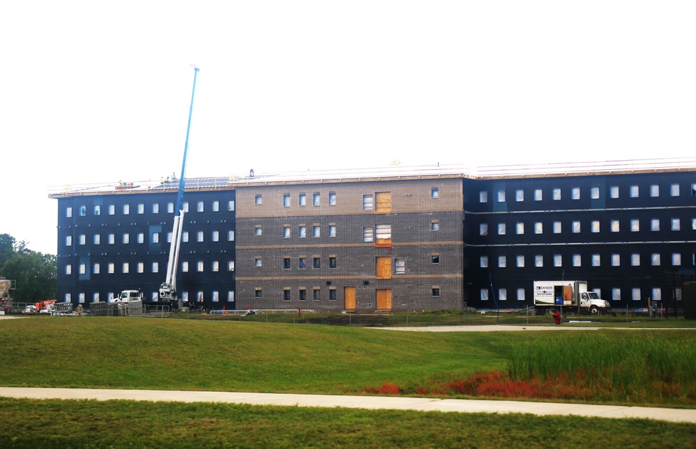 September 2024 construction operations for Fort McCoy South Barracks Project