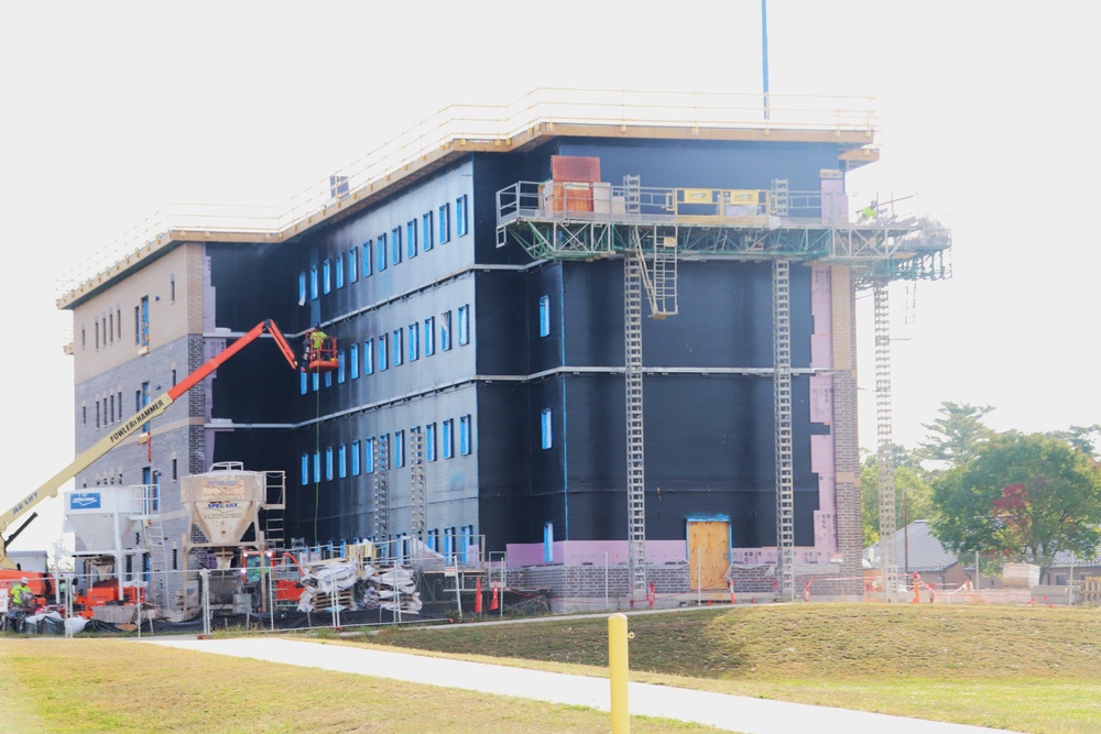 September 2024 construction operations for Fort McCoy South Barracks Project