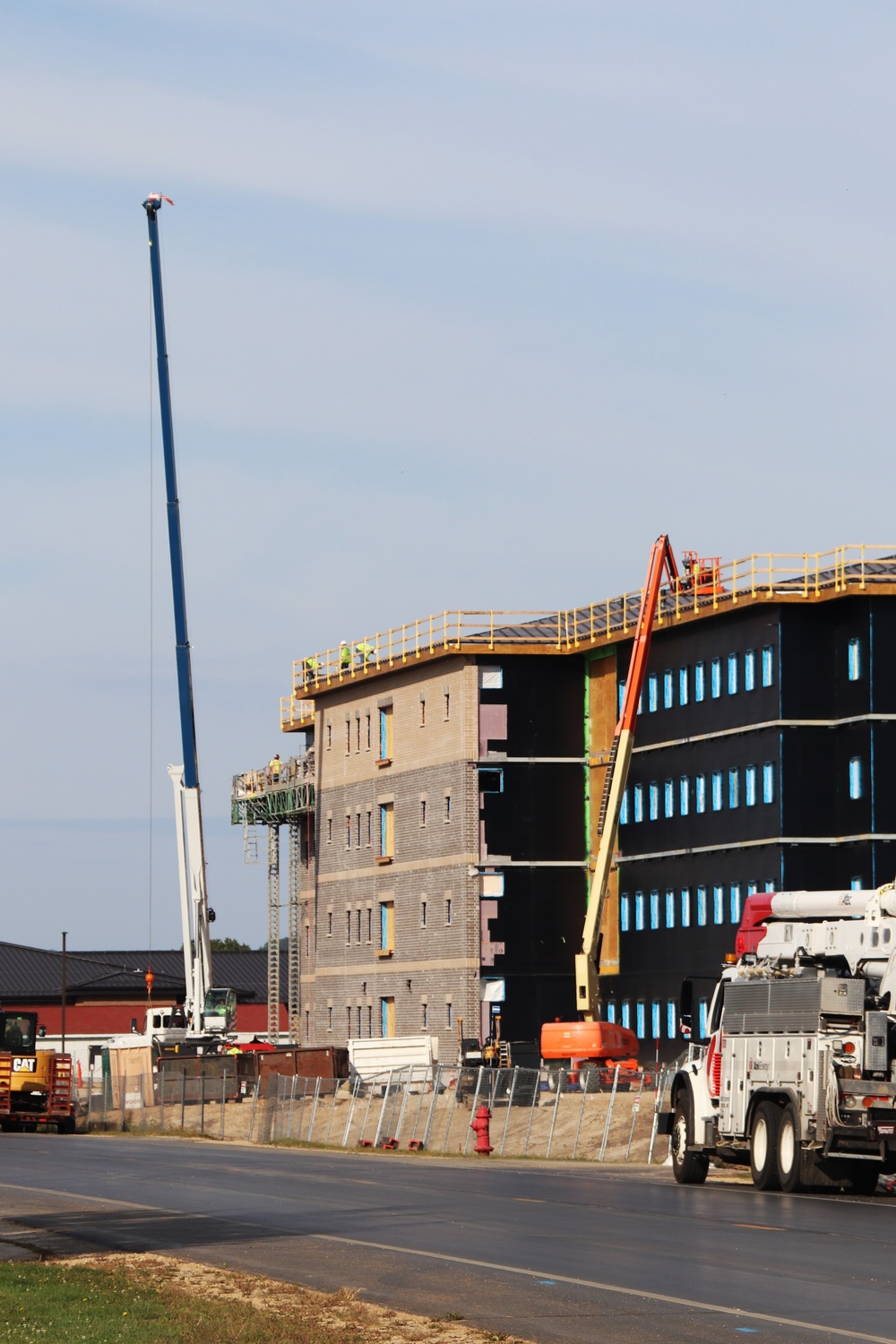 September 2024 construction operations for Fort McCoy South Barracks Project