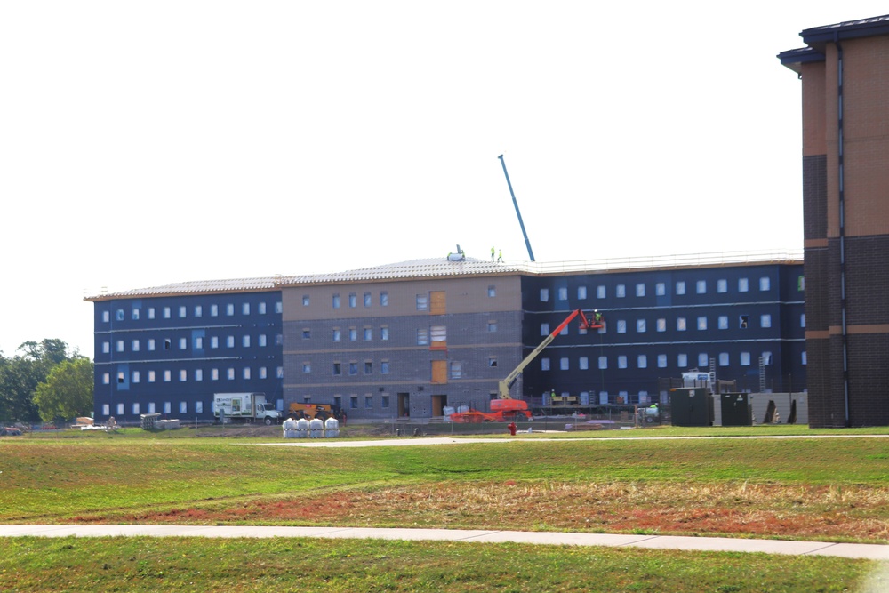 September 2024 construction operations for Fort McCoy South Barracks Project