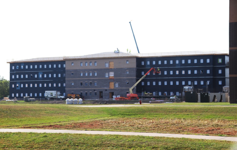 September 2024 construction operations for Fort McCoy South Barracks Project