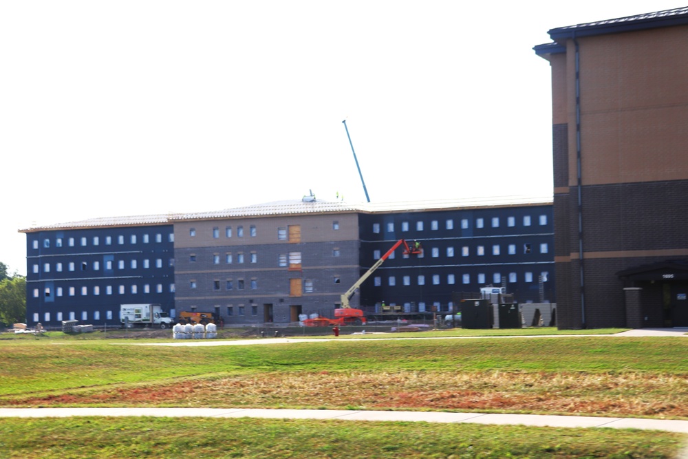 September 2024 construction operations for Fort McCoy South Barracks Project