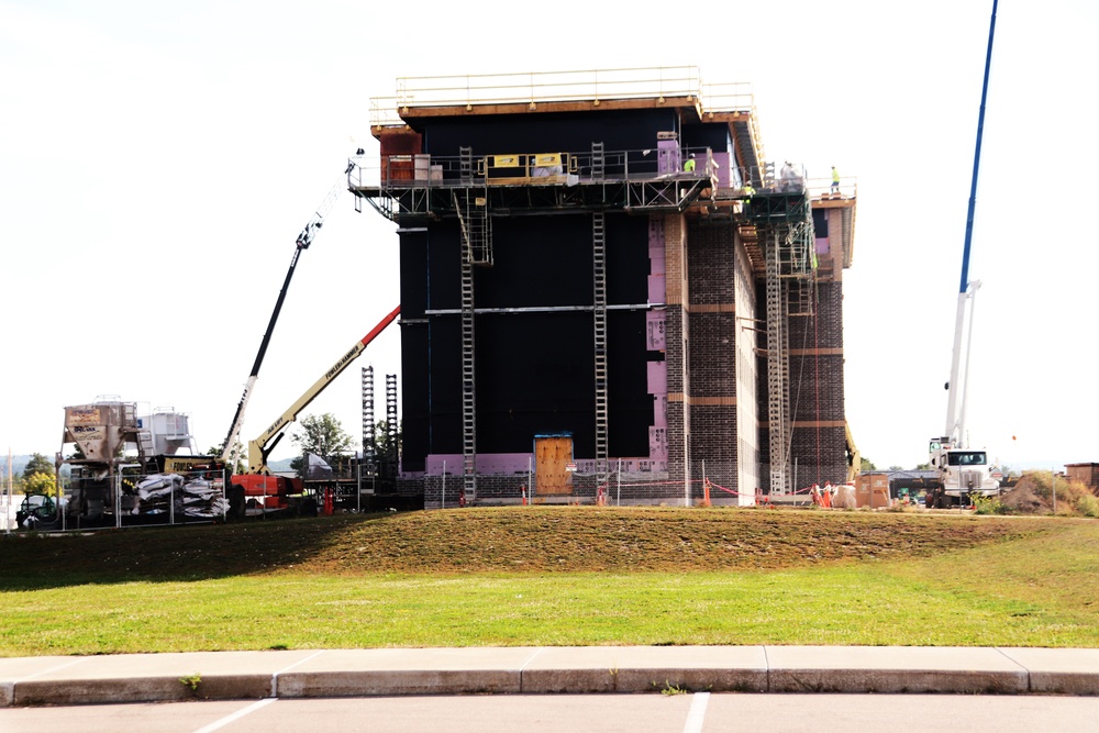 September 2024 construction operations for Fort McCoy South Barracks Project