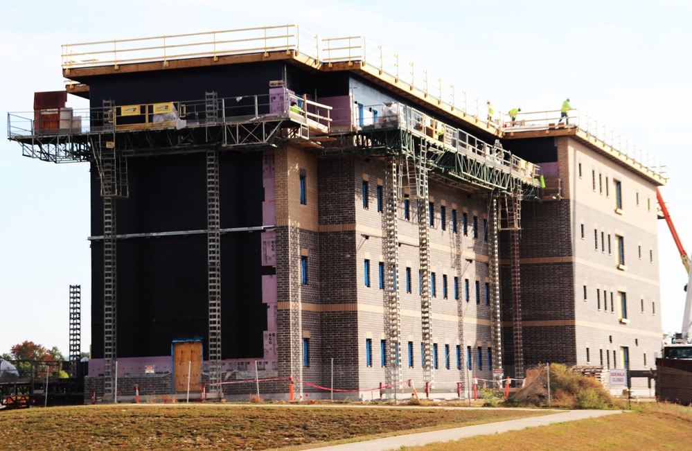 September 2024 construction operations for Fort McCoy South Barracks Project