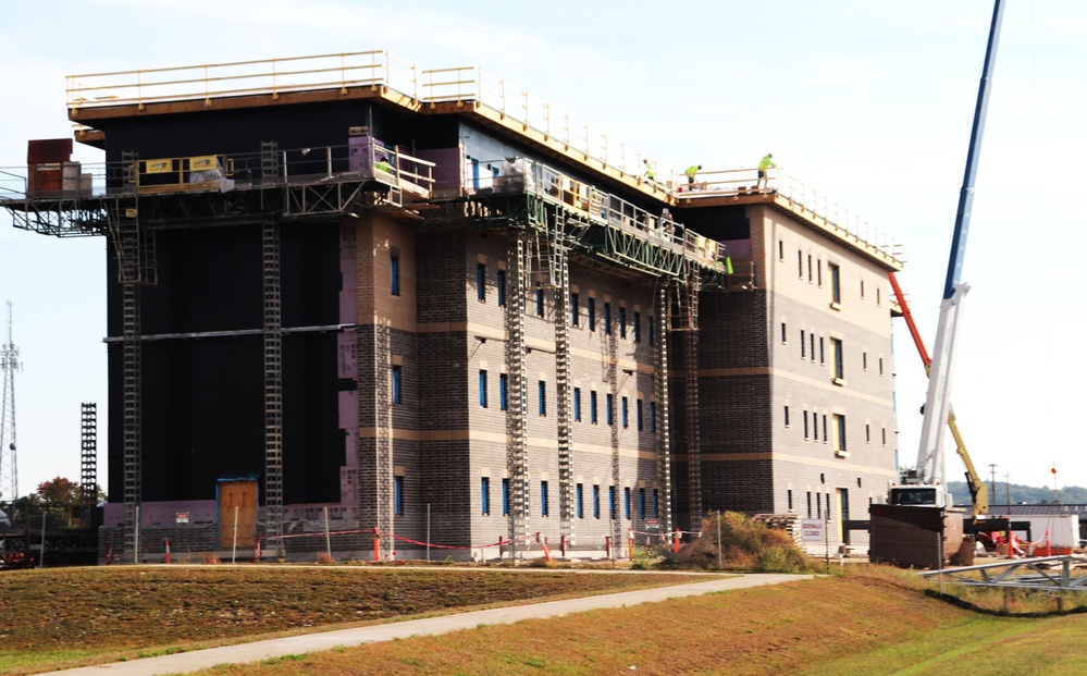 September 2024 construction operations for Fort McCoy South Barracks Project