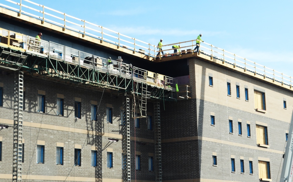 September 2024 construction operations for Fort McCoy South Barracks Project