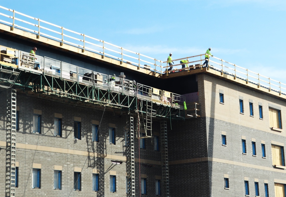 September 2024 construction operations for Fort McCoy South Barracks Project