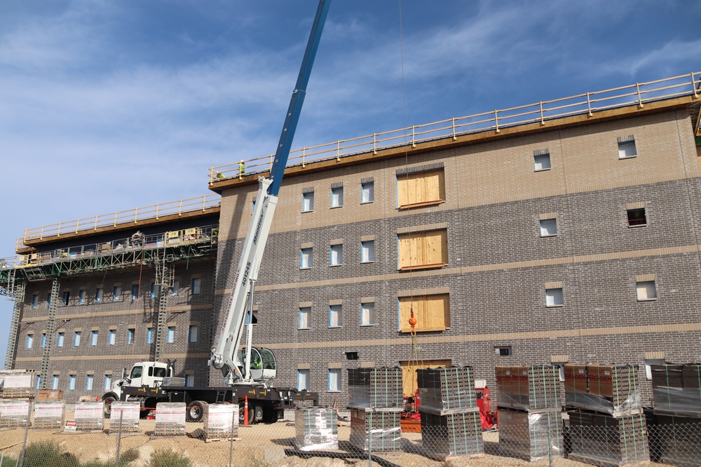 September 2024 construction operations for Fort McCoy South Barracks Project