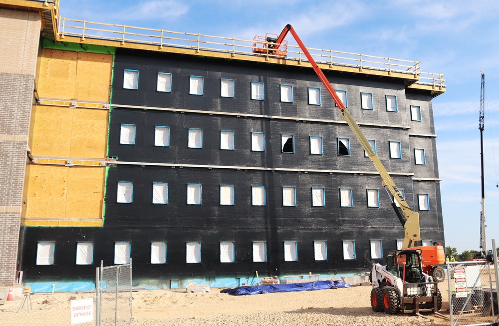 September 2024 construction operations for Fort McCoy South Barracks Project