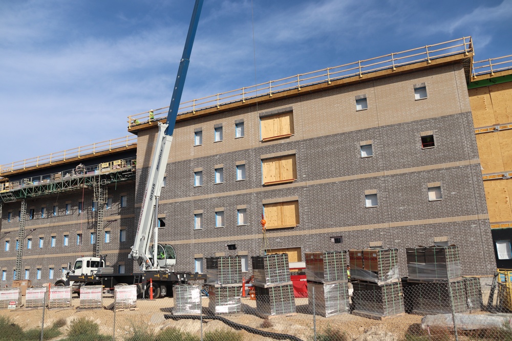 September 2024 construction operations for Fort McCoy South Barracks Project