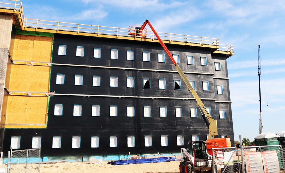 September 2024 construction operations for Fort McCoy South Barracks Project