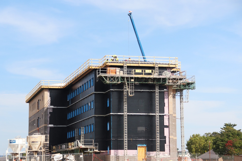 September 2024 construction operations for Fort McCoy South Barracks Project