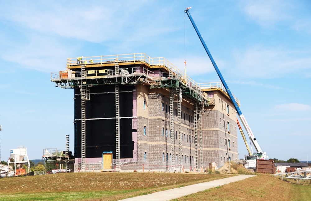 September 2024 construction operations for Fort McCoy South Barracks Project