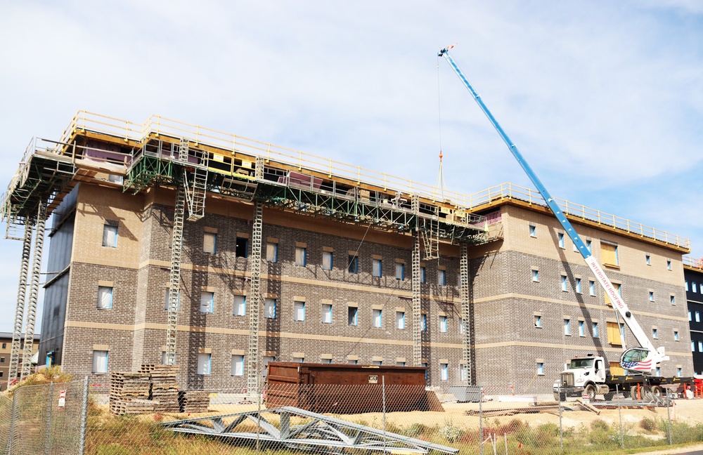 September 2024 construction operations for Fort McCoy South Barracks Project