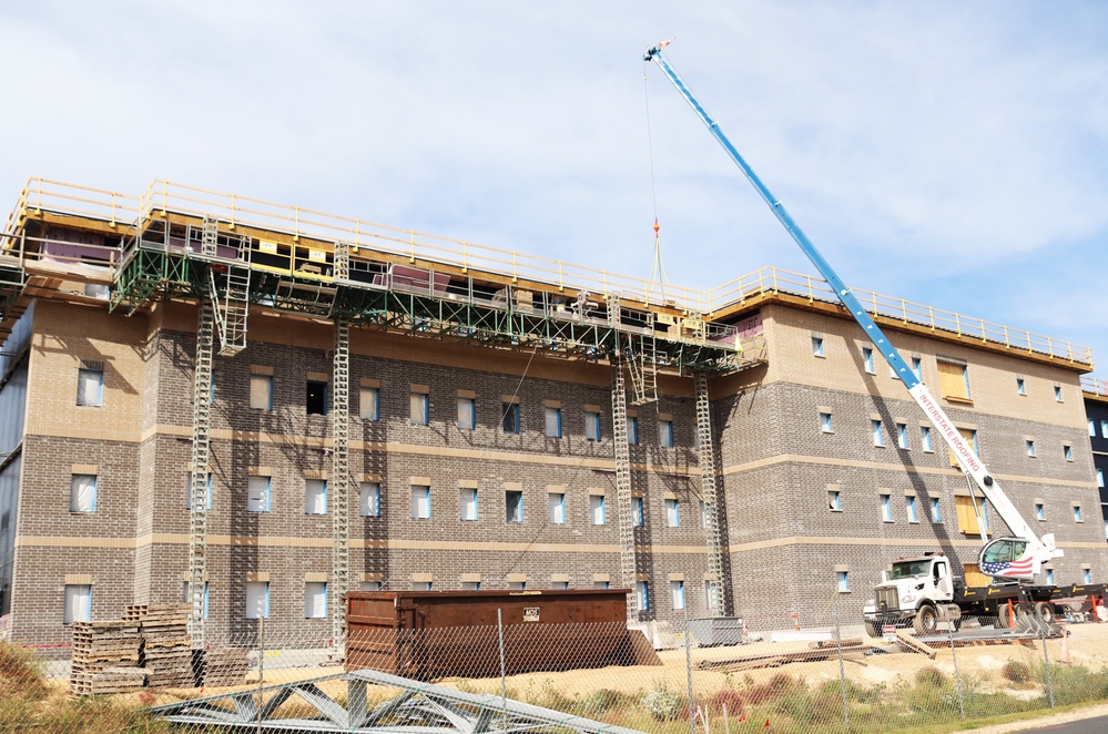 September 2024 construction operations for Fort McCoy South Barracks Project