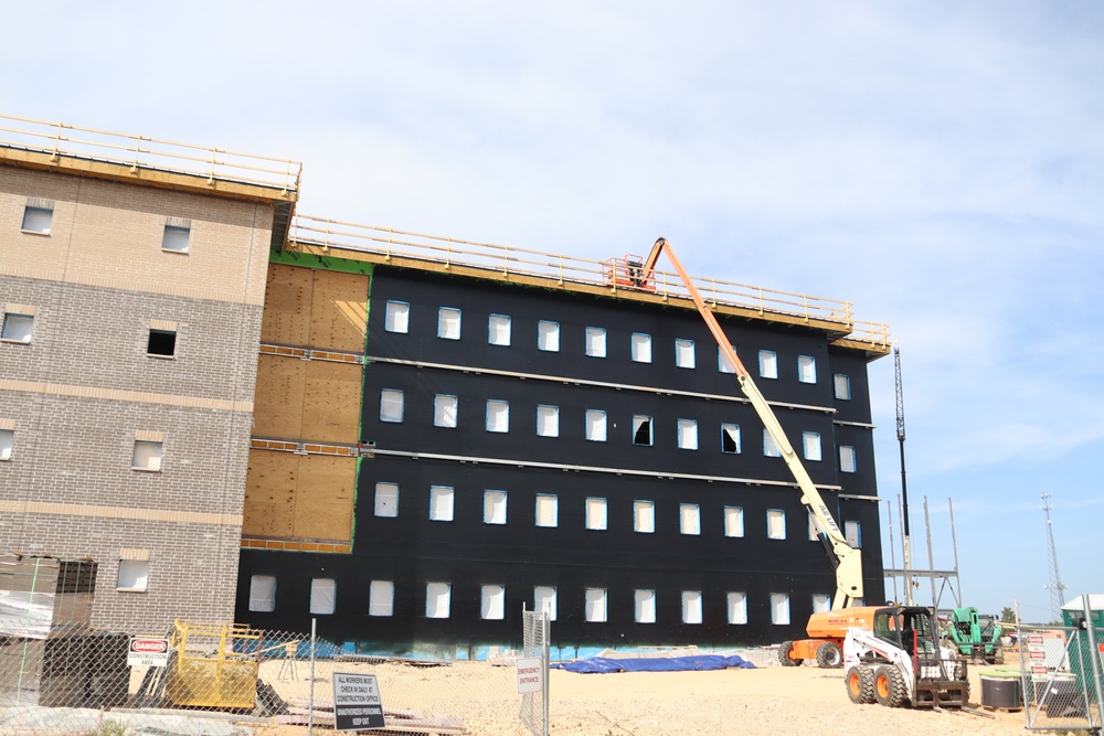 September 2024 construction operations for Fort McCoy South Barracks Project