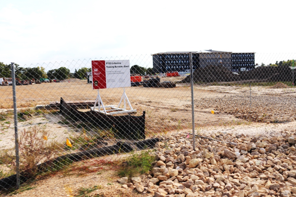 September 2024 construction operations for fiscal year 2023-funded barracks project at Fort McCoy