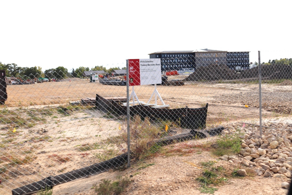 September 2024 construction operations for fiscal year 2023-funded barracks project at Fort McCoy