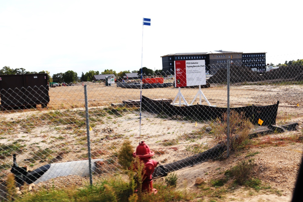 September 2024 construction operations for fiscal year 2023-funded barracks project at Fort McCoy