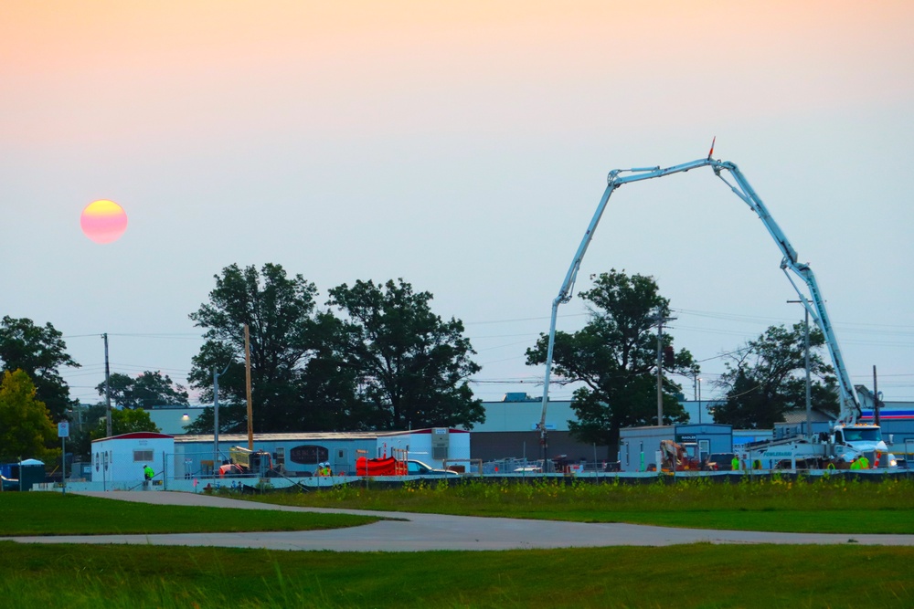 September 2024 construction operations for fiscal year 2023-funded barracks project at Fort McCoy