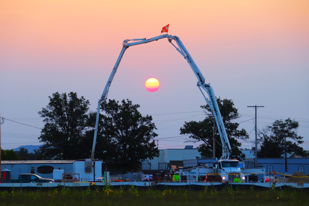 September 2024 construction operations for fiscal year 2023-funded barracks project at Fort McCoy