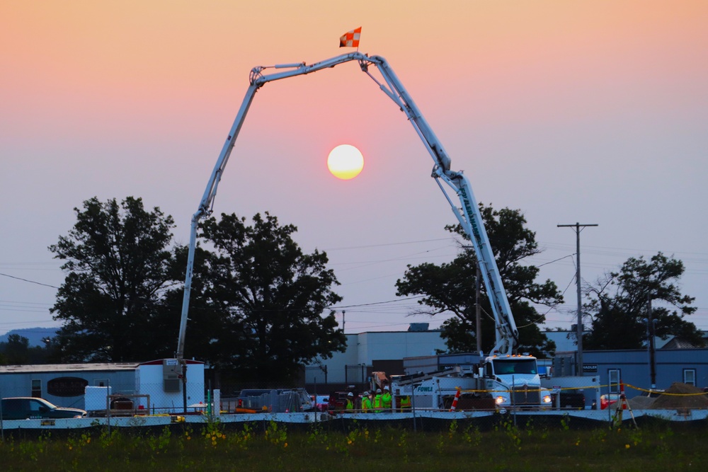 September 2024 construction operations for fiscal year 2023-funded barracks project at Fort McCoy