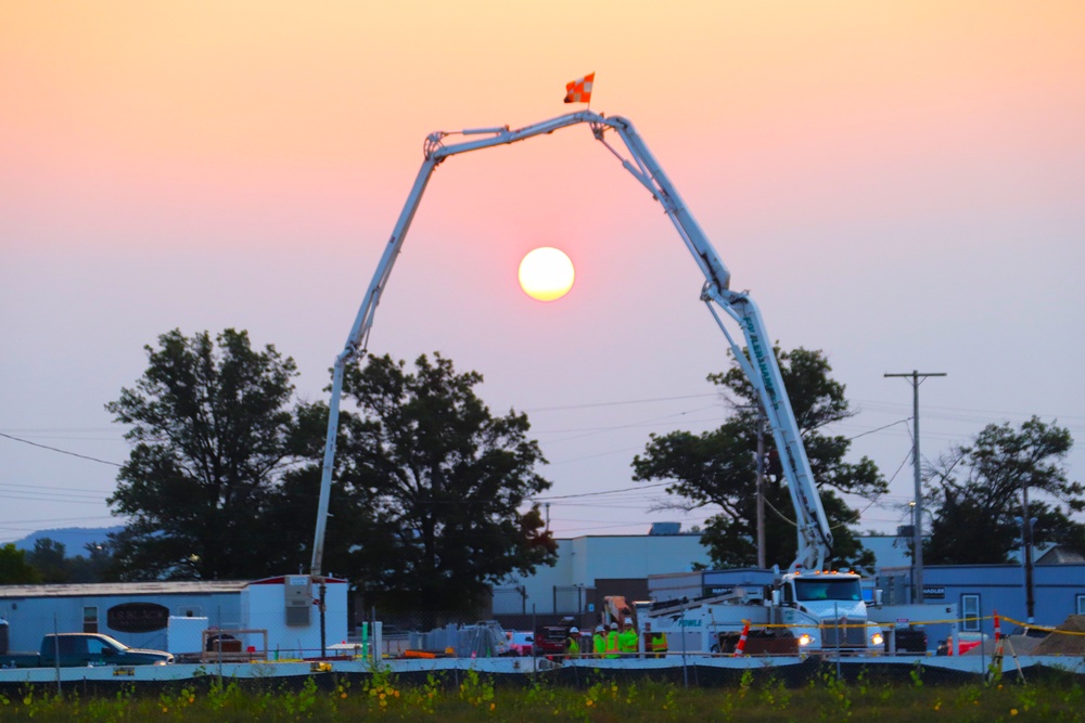 September 2024 construction operations for fiscal year 2023-funded barracks project at Fort McCoy