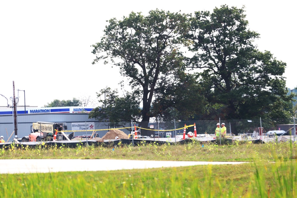 September 2024 construction operations for fiscal year 2023-funded barracks project at Fort McCoy