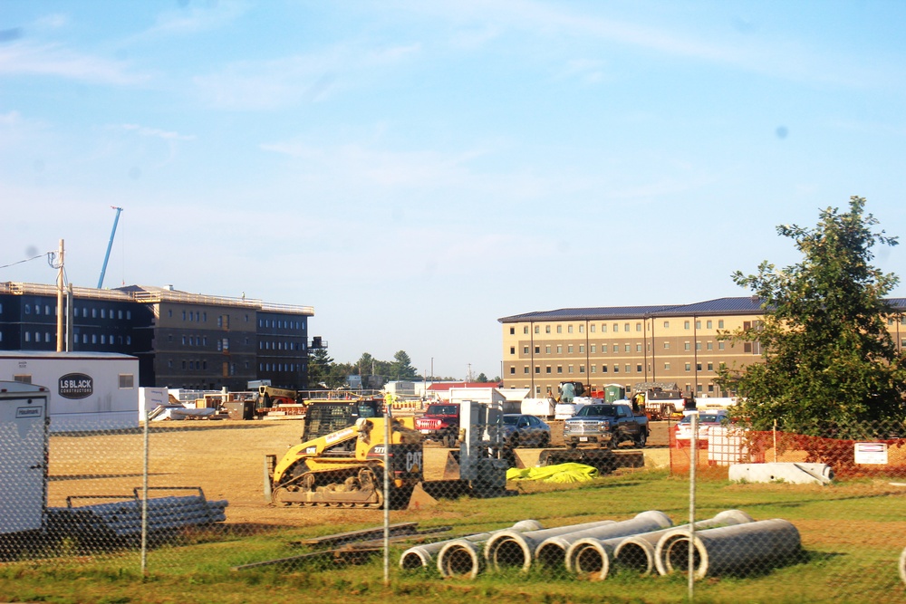 September 2024 construction operations for fiscal year 2023-funded barracks project at Fort McCoy