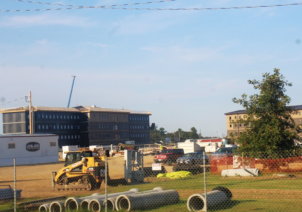 September 2024 construction operations for fiscal year 2023-funded barracks project at Fort McCoy