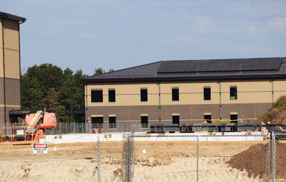 September 2024 construction operations for fiscal year 2023-funded barracks project at Fort McCoy