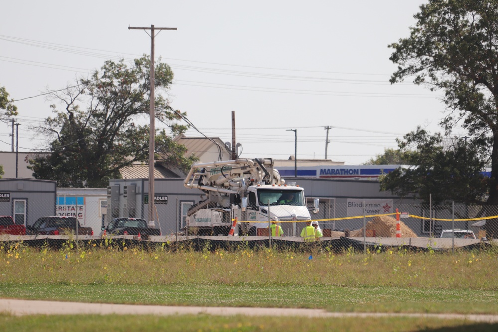 September 2024 construction operations for fiscal year 2023-funded barracks project at Fort McCoy