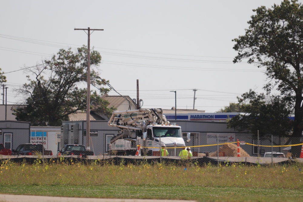 September 2024 construction operations for fiscal year 2023-funded barracks project at Fort McCoy