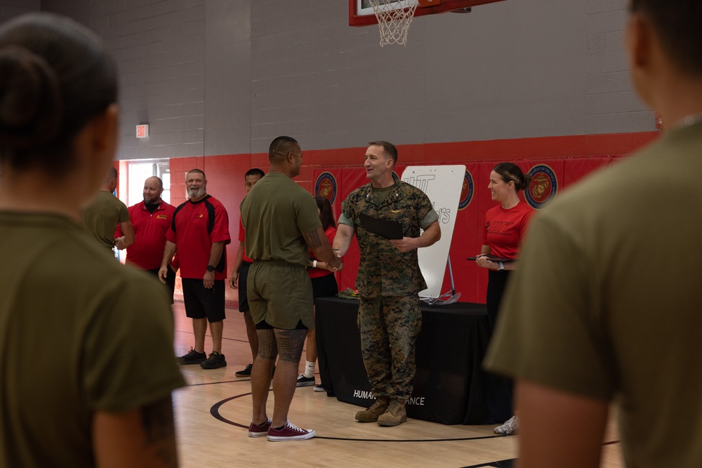 Col. Jared K. Stone awards HITT Instructor Course students